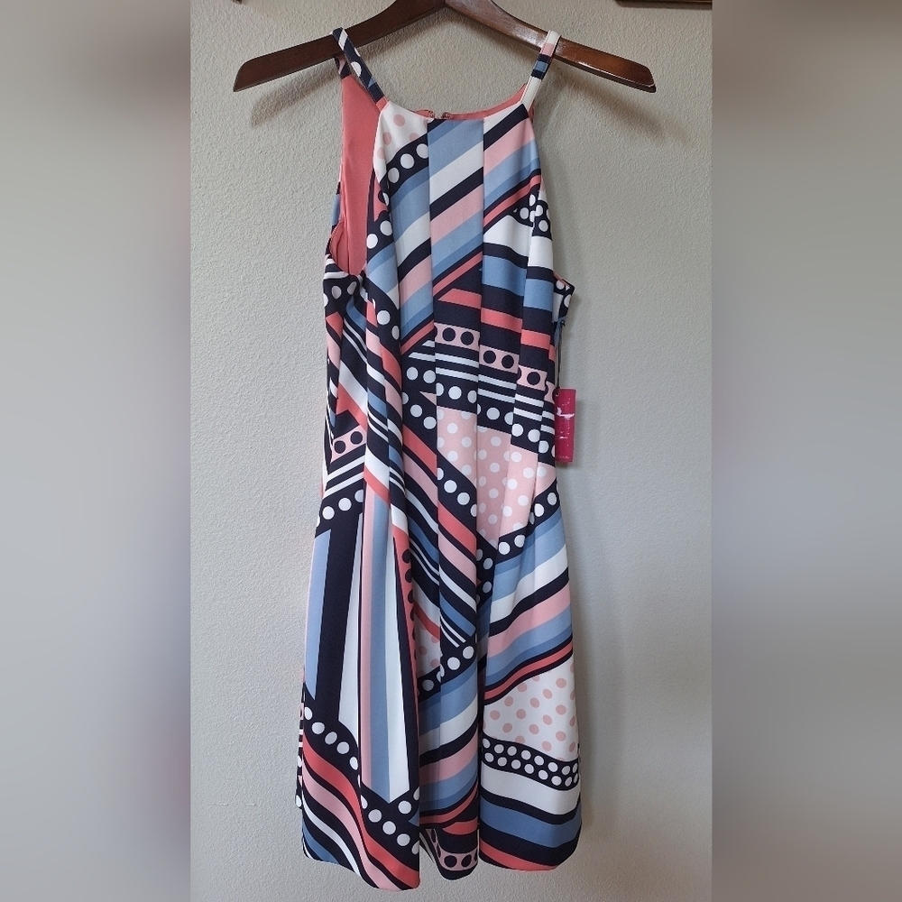 NWT Vince Camuto Womens Knee-length Fit/Flare Sleeveless Dress Size 8
